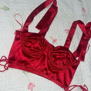 Adika red corset top